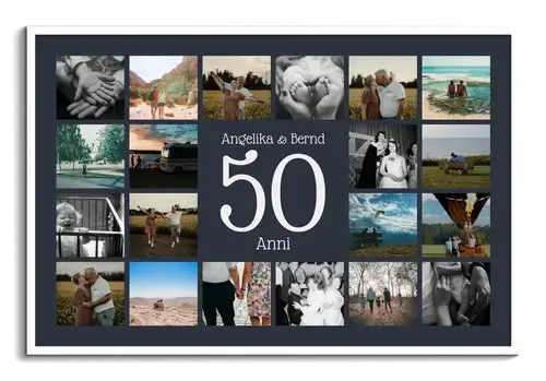 Collage foto numero anniversario - Nozze d'Oro