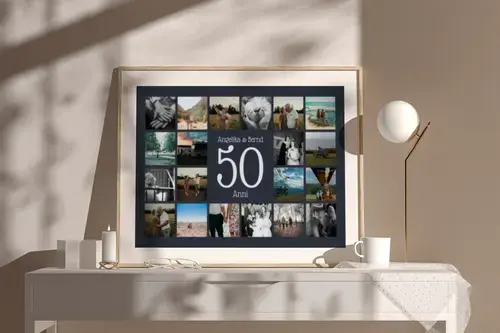 Collage foto numero anniversario - Nozze d'Oro