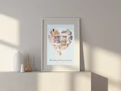 Collage a Cuore con Foto Bambini - Il Nostro Grande Amore
