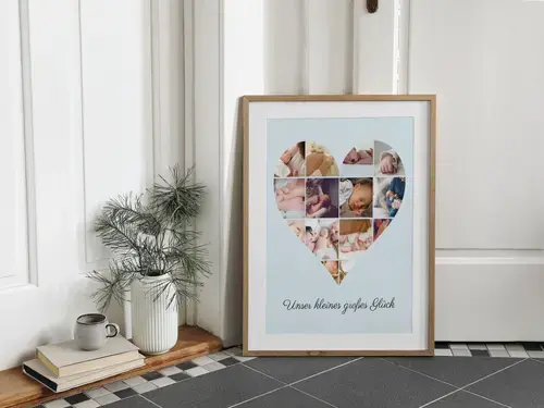 Herzcollage "Unser kleines grosses Glück"