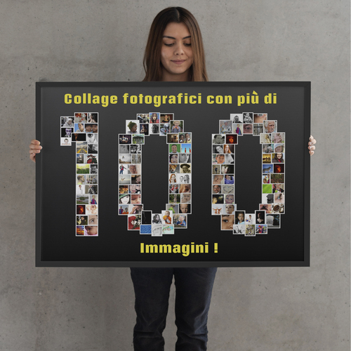 Crea la tua foto-collage "100" per celebrare il tuo traguardo con stile!