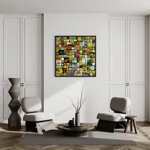 Klassische Quadratische Natur-Fotocollage