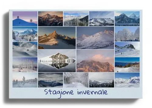 Collage di Paesaggi Naturali su Stampa Premium