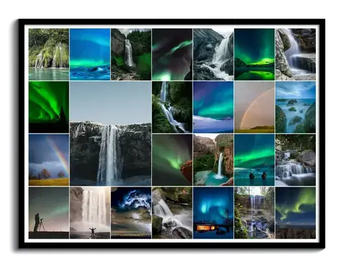 Phénomènes naturels en collage premium