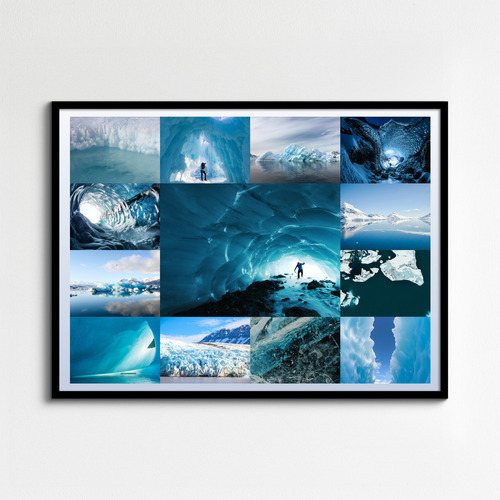 Natur-Fotocollage Wüste, Dünen & Eiswelten – erstelle jetzt deine Collage als Premiumdruck