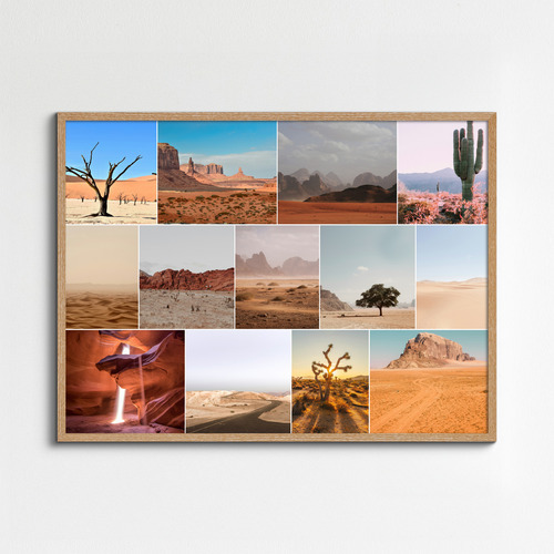 Natur-Fotocollage Wüste, Dünen & Eiswelten – erstelle jetzt deine Collage als Premiumdruck