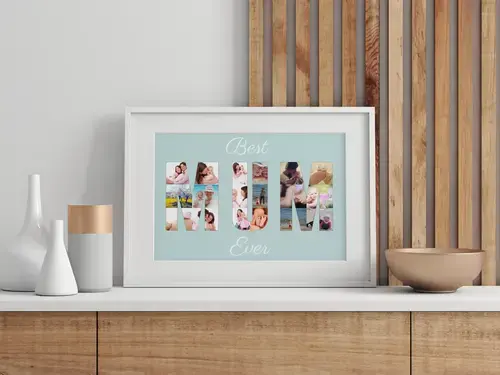 Collage Photo "Meilleure Maman" Personnalisable