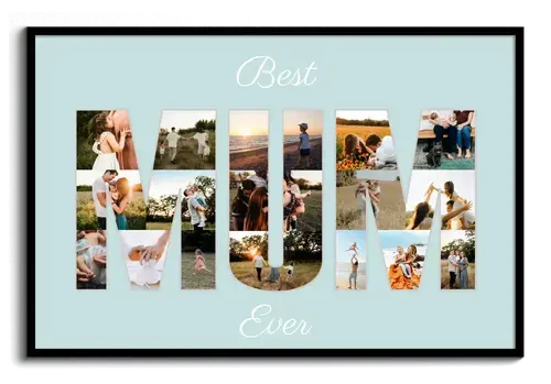 Fotocollage "Best Mum Ever" personalisierbar