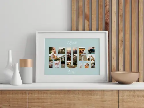 Fotocollage "Best Mum Ever" personalisierbar