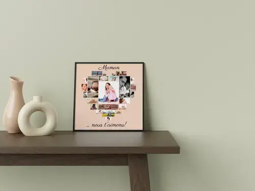 Collage Cœur Photos "Maman, nous t'aimons"