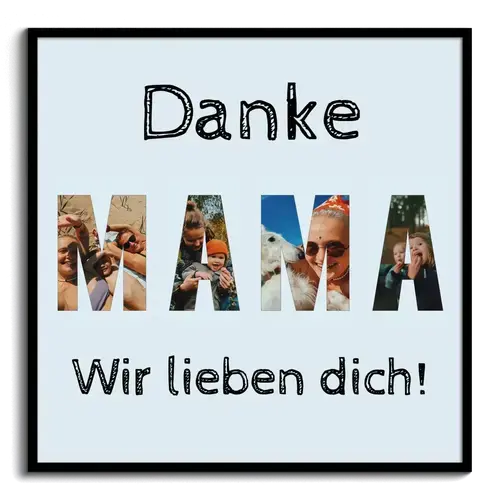 Foto-Collagen Mama/Papa/Oma/Opa - Fotos als Text
