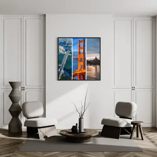 Collage de photos de voyage: villes & monuments