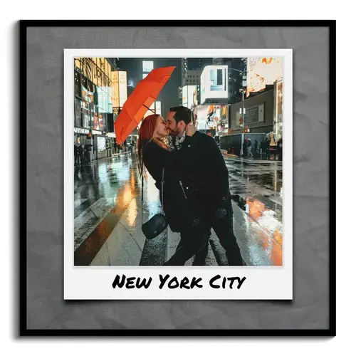 Collage fotografica città in stile Polaroid