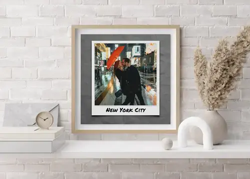 Collage fotografica città in stile Polaroid