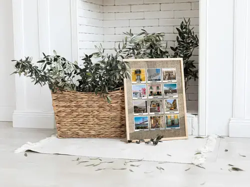 Collage photo de voyage avec passe-partout