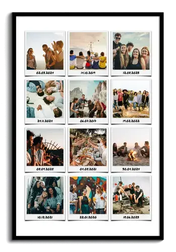 Polaroid-Freundschaftscollage mit Textmöglichkeiten