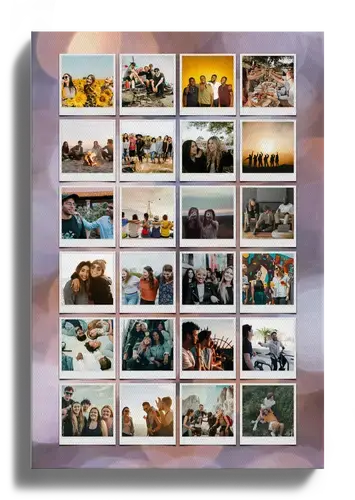 Polaroid-Freundschaftscollage mit Textmöglichkeiten