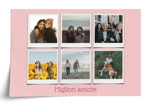 Amici in Collage Polaroid Personalizzata