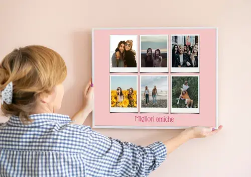 Amici in Collage Polaroid Personalizzata