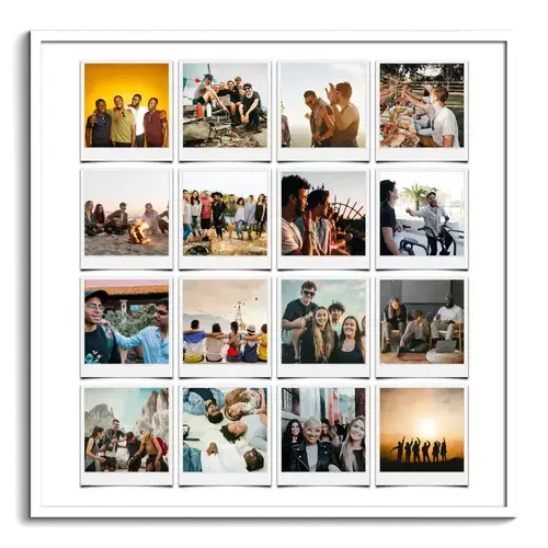 Polaroid-Freundschaftscollage mit Textmöglichkeiten