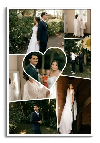 Collage scrapbook pulita matrimonio