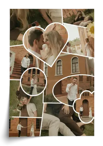 Collage scrapbook pulita matrimonio