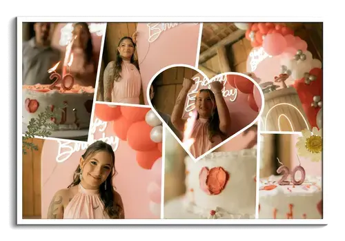 Collage scrapbook pulita momenti preferiti