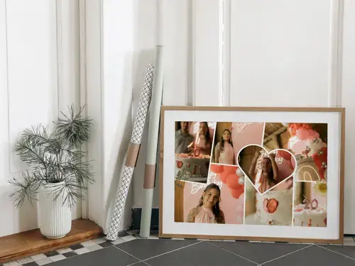 Collage scrapbook pulita momenti preferiti