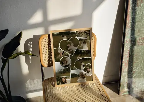 Collage scrapbook pulita momenti preferiti