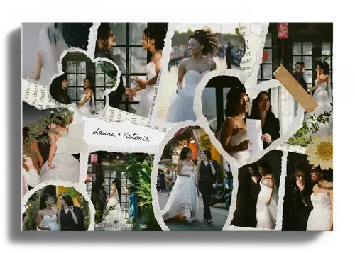 Collage scrapbook matrimonio e nozze