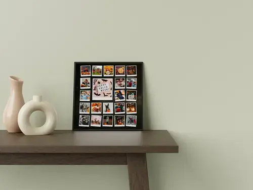 Collage Halloween: Foto di famiglia e zucche