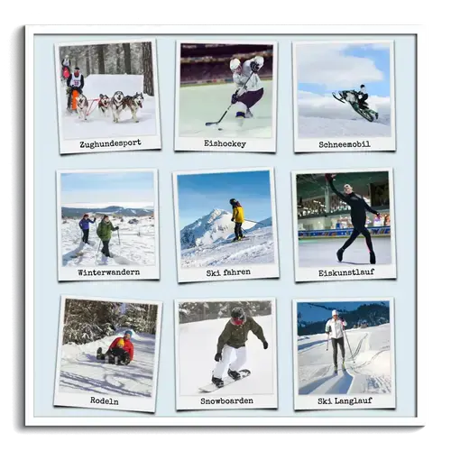 Wintercollage: Landschafts- & Familienmotive