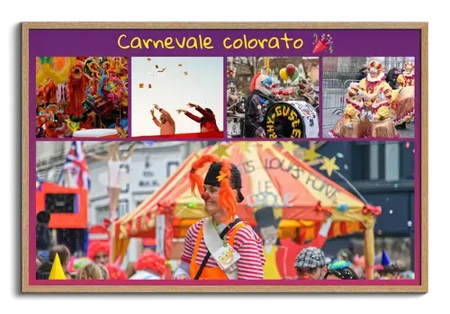 Collage foto Carnevale con testi personalizzati