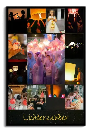 Herbst-Laternenumzug Fotocollage mit Wunschtext