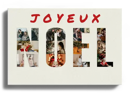 Collage photo de Noël avec texte personnalisable