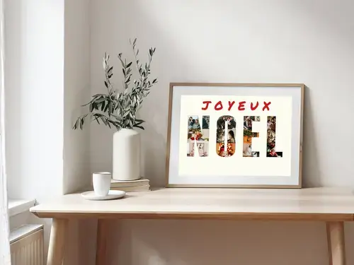 Collage photo de Noël avec texte personnalisable