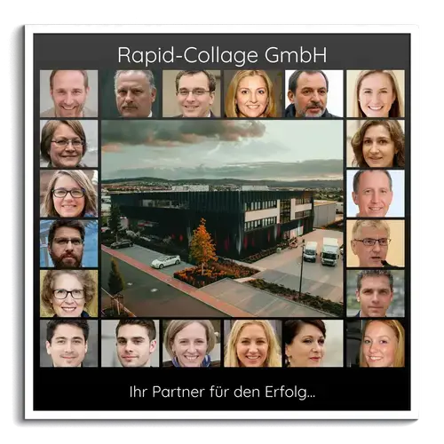 Beispiel Fotocollage fuer Firmen Fotos der Mitarbeiter und Teammitglieder