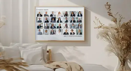 Collage Team in Raster für Büropräsentationen