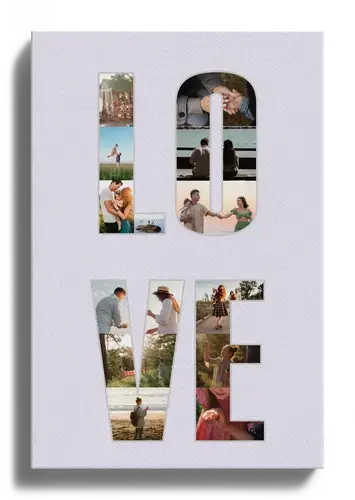 Collage LOVE personnalisée - thème amour
