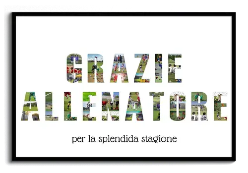 Collage foto personalizzata "Grazie Allenatore"
