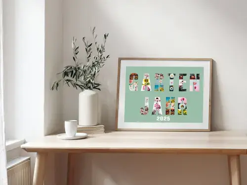 GARTENJAHR Fotocollage <Jahreszahl> mit Naturfotos