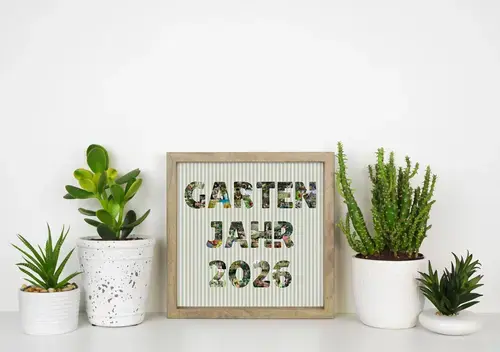 GARTENJAHR Fotocollage <Jahreszahl> mit Naturfotos