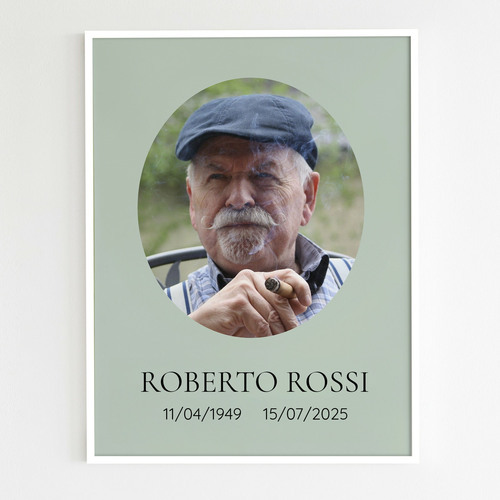 Crea la tua cornice commemorativa personalizzata e ricorda chi ami