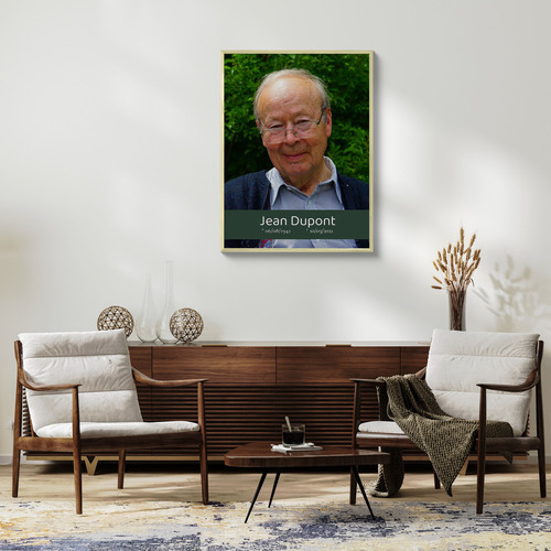 Portrait Monochrome Mémoire Personnalisée – Créez un hommage inoubliable