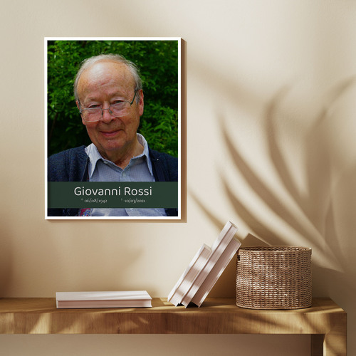 Crea il tuo Ritratto del Ricordo: Personalizza nome e date