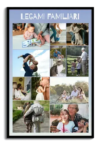 Collage Familiare Aggraziata con Titolo Personalizzabile
