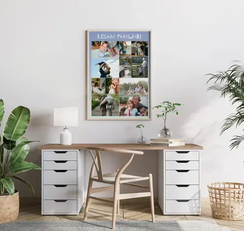 Collage Familiare Aggraziata con Titolo Personalizzabile