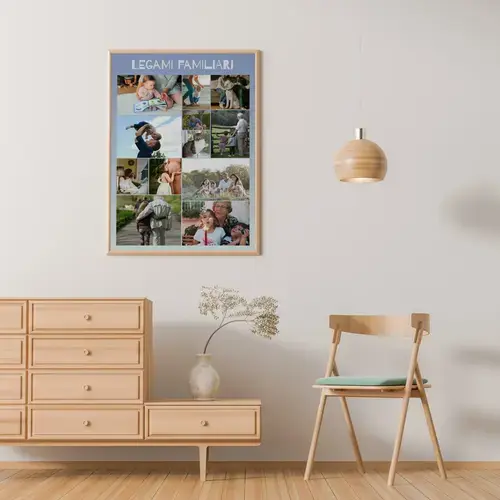 Collage Familiare Aggraziata con Titolo Personalizzabile