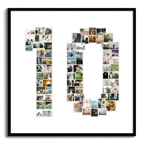 Crea una Collage Fotografiche "10" per il tuo Anniversario o Evento Speciale