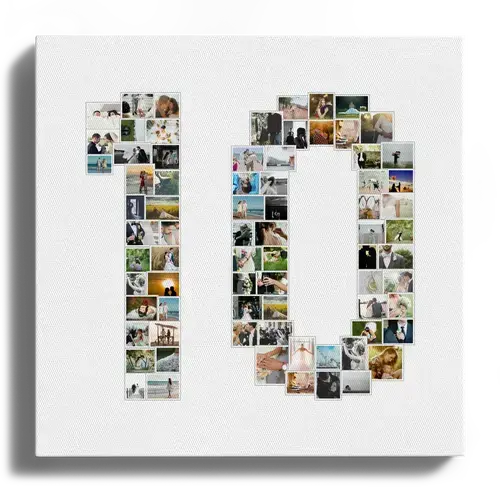 Crea una Collage Fotografiche "10" per il tuo Anniversario o Evento Speciale